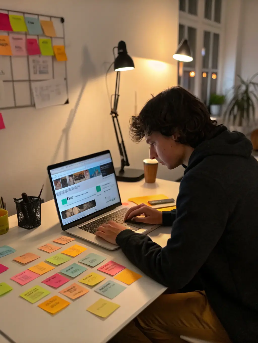 A content strategist planning a content calendar across multiple platforms, showcasing the tailored approach to content distribution.