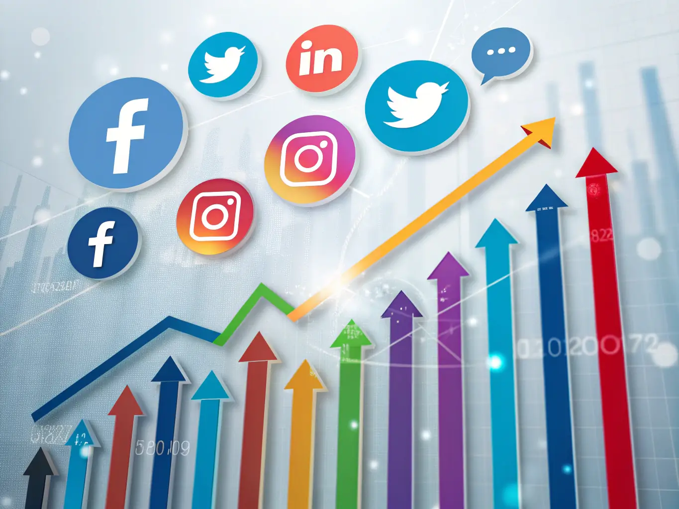 An image depicting visually appealing and engaging social media content, such as a well-designed infographic or a captivating video.